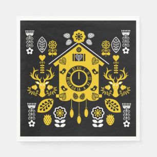 German Bauernmalerei Folk Art Napkins