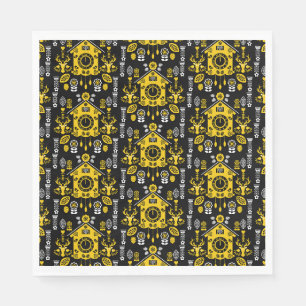 German Bauernmalerei Folk Art Napkins
