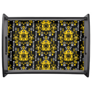 German Bauernmalerei Folk Art Serving Tray