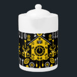 German Bauernmalerei Folk Art Teapot<br><div class="desc">German Bauernmalerei. Folk Art. ©Copyright HGIFY | HGI Stores Only. All rights Reserved.</div>