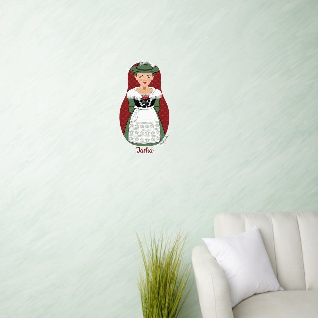 German, Bavarian Matryoshka Wall Decal (Living Room)