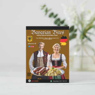 German Bavarian Restaurants Food Lovers Postcard