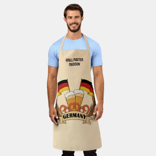 German Beer Custom Name Apron