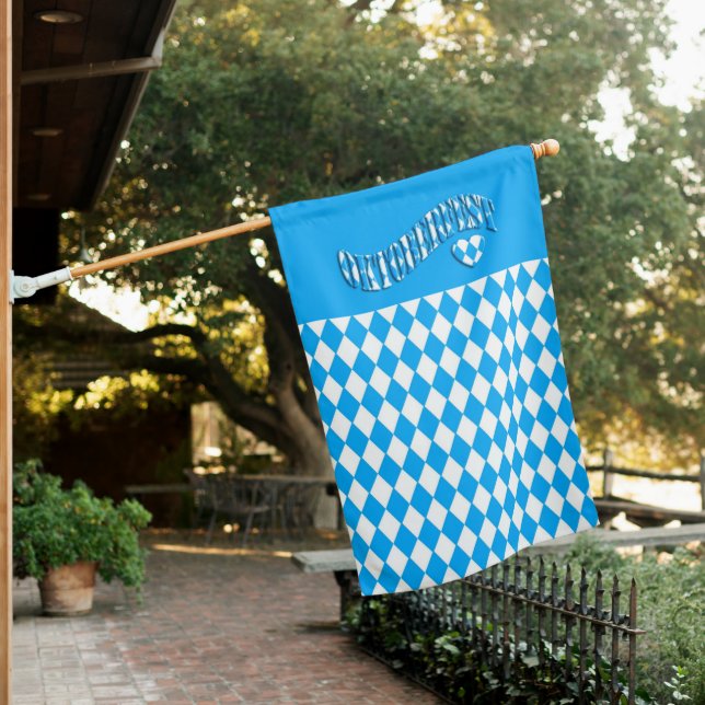 German Beer Festival Custom Name Oktoberfest Beer  House Flag (In SItu)