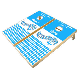 German Beer Festival Custom Name Oktoberfest Cornhole Set