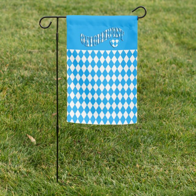 German Beer Festival Custom Name Oktoberfest Garden Flag (In SItu)