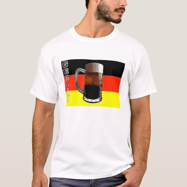 German Beer Flag T Shirt. T-Shirt (Front)