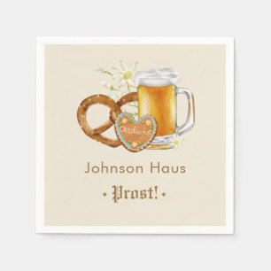 German Beer Party Invitation Napkins