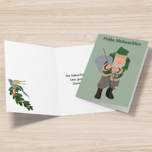 German Belsnickel Frahe Weihnachten Christmas Holiday Card