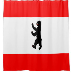 German Berlin Bear Flag Shower Curtain