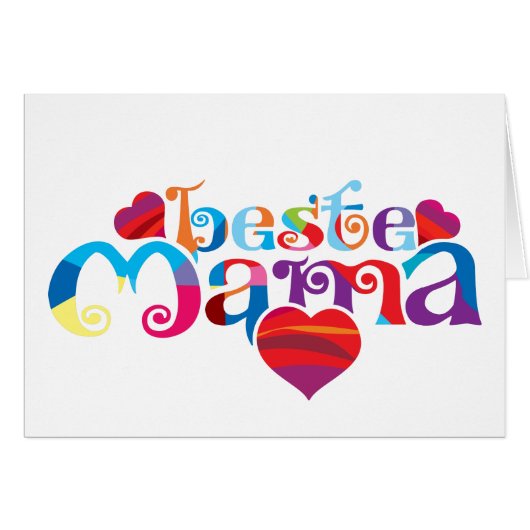 German "beste Mama" Cards (Front Horizontal)