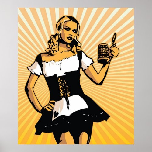 German Bierfest Girl Poster