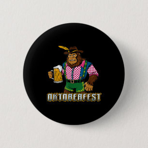 German Bigfoot Sasquatch Beer Lederhose Funny _2 Button