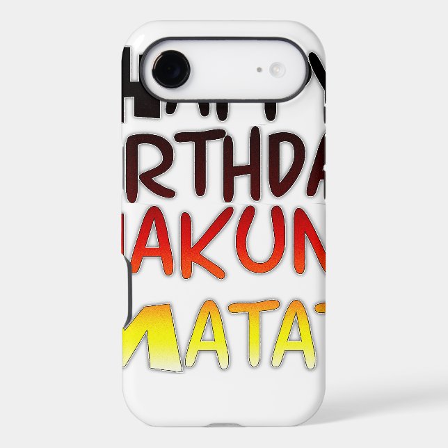 German Birthday Hakuna Matata Art Print Case-Mate iPhone Case (Back)