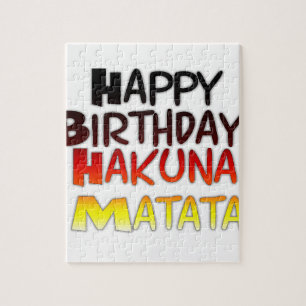 German Birthday Hakuna Matata Art Print Jigsaw Puzzle
