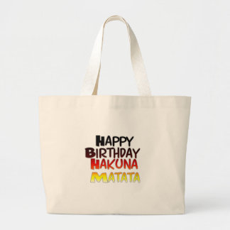 German Birthday Hakuna Matata Art Print Large Tote Bag