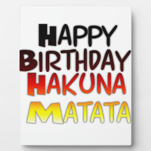 German Birthday Hakuna Matata Art Print Plaque