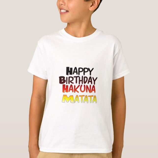 German Birthday Hakuna Matata Art Print T-Shirt (Front)