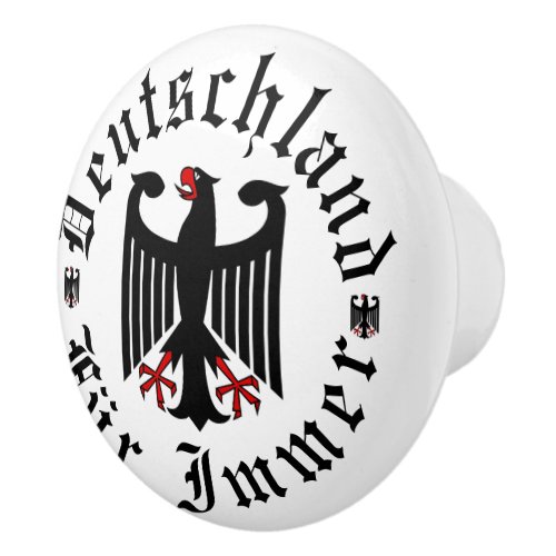German black eagle Deutschland foreverFur Immer Ceramic Knob