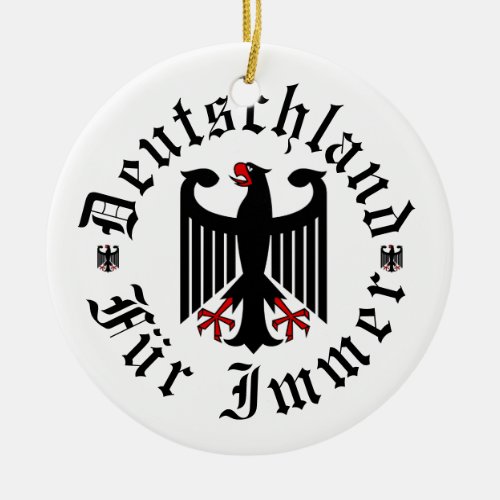 German black eagle Deutschland foreverFur Immer Ceramic Ornament