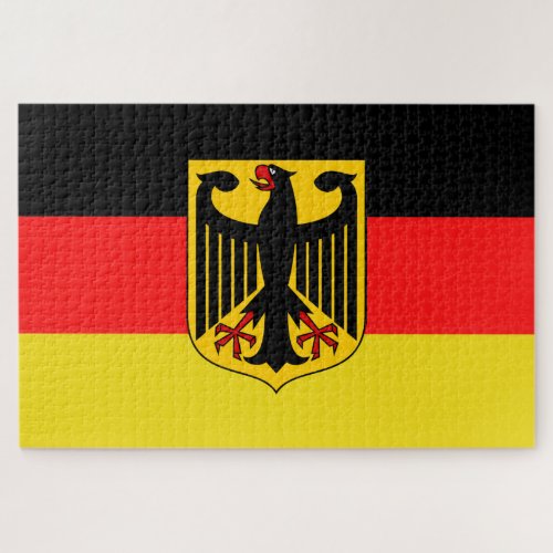 German black eagle Deutschland German flag Jigsaw Puzzle