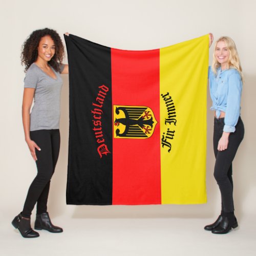 German black eagle flag Germany red gold black Fleece Blanket