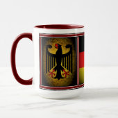 German, black eagle of German flag, Germany 15oz Mug (Left)