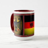 German, black eagle of German flag, Germany 15oz Mug (Front Left)