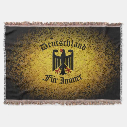 German black eagle of German flag Germany Throw Blanket