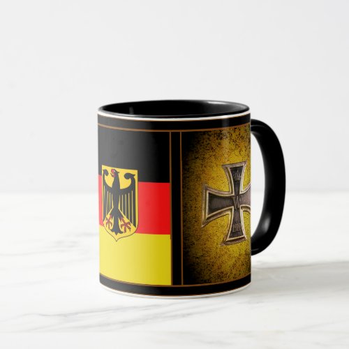 German black eagle of German flag iron cross Mug