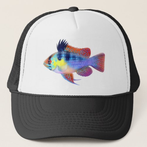 German Blue Ram Cichlid Trucker Hat