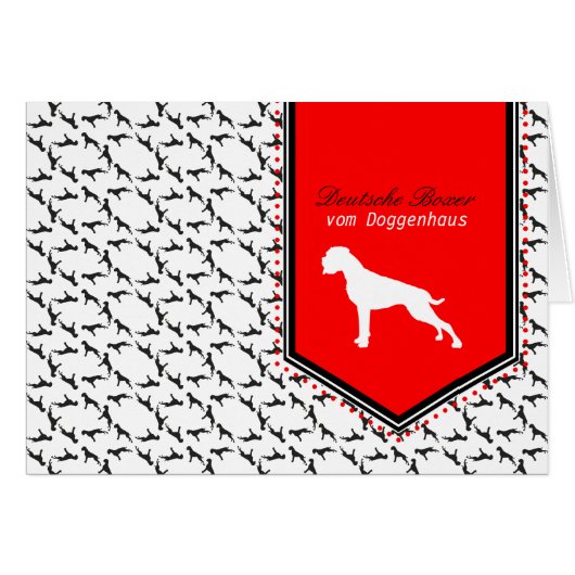 German Boxer Dog Cards (Front Horizontal)