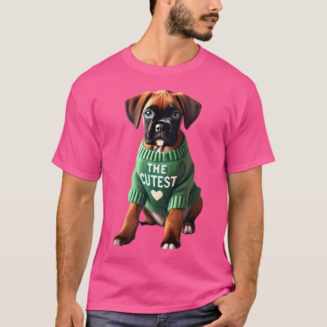 German Boxer Shirt Boxie Mom Dad Doggie Boxer Bull (Front)
