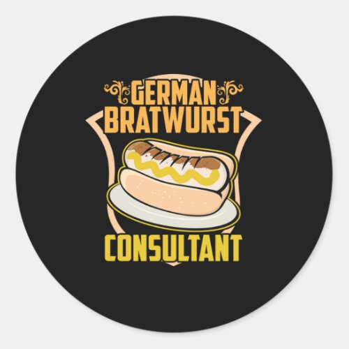 German Bratwurst Consultant Oktoberfest Bier Gift Classic Round Sticker