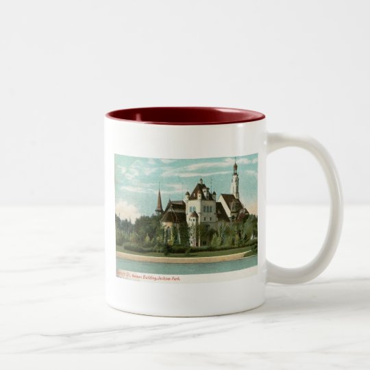 German Building, Jackson Park, Chicago Vintage Two-Tone Coffee Mug