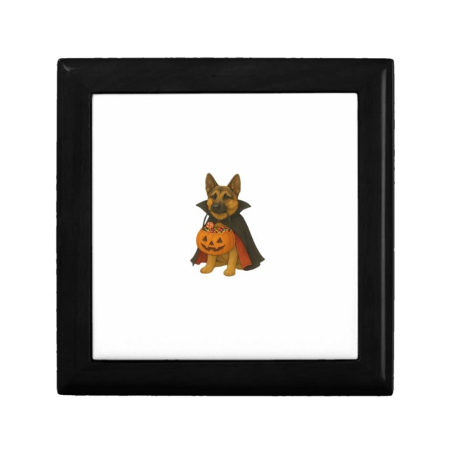 German Bulldog Halloween Dog in Vampire Costume wi Gift Box (Front)