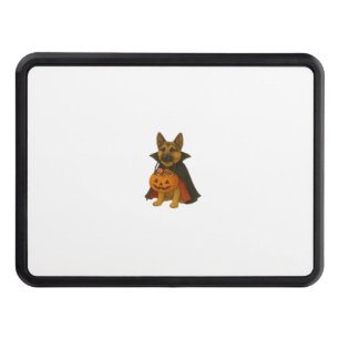 German Bulldog Halloween Dog in Vampire Costume wi Hitch Cover