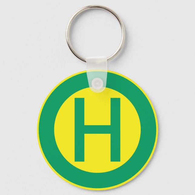 German Bus and Tram Stop sign stop Keychain (Front)