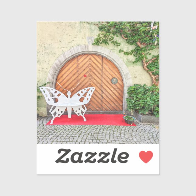 German Butterfly Door Sticker (Sheet)