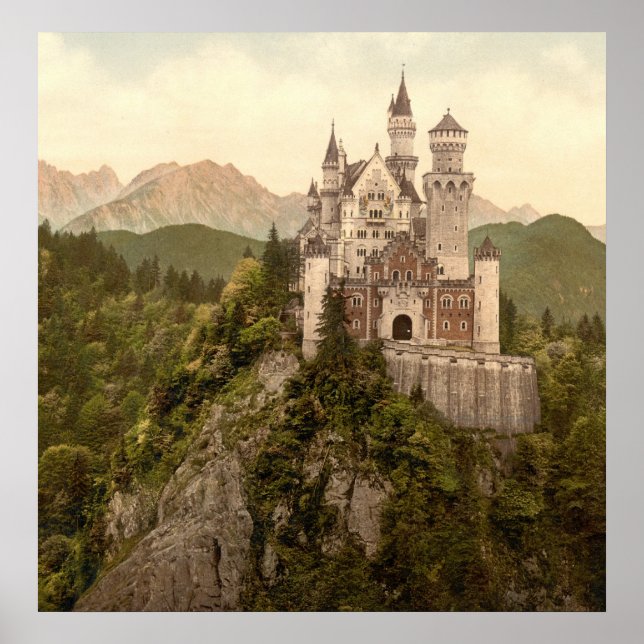 German Castle Neuschwanstein Poster (Front)