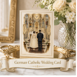 German Catholic Wedding Mass Congratulations Card