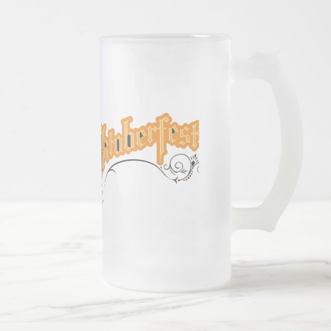 German Celebration Beer Frosted Glass Beer Mug (Right)