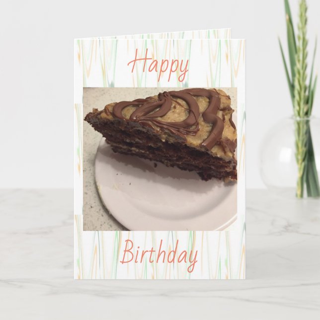German Chocolate Cake Card (Front)