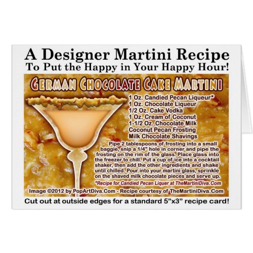 German Chocolate Cake Martini Recipe Greeting Card