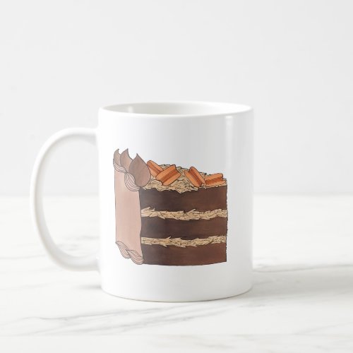 German Chocolate Cake Slice Birthday Party Piece Coffee Mug