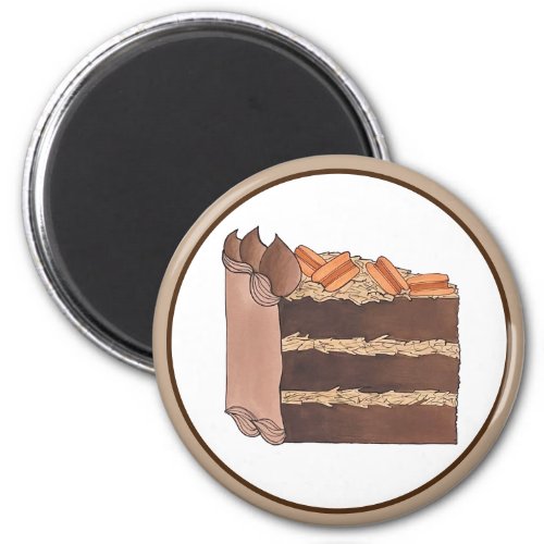 German Chocolate Cake Slice Birthday Party Piece Magnet
