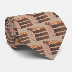 German Chocolate Layer Cake Slice Baking Dessert Neck Tie