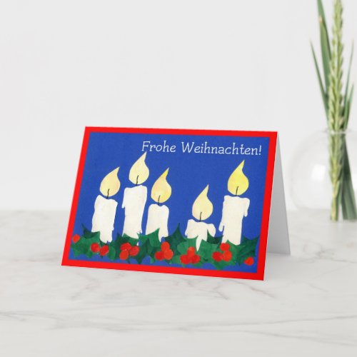 German Christmas Candle Card