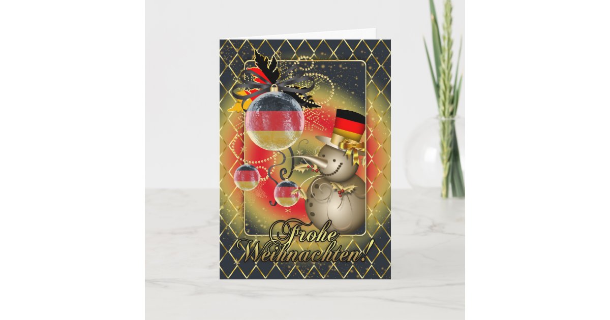 German Christmas Card - Frohe Weihnachten | Zazzle.com