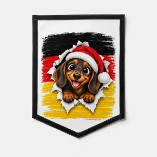 German Christmas Dachshund Pennant